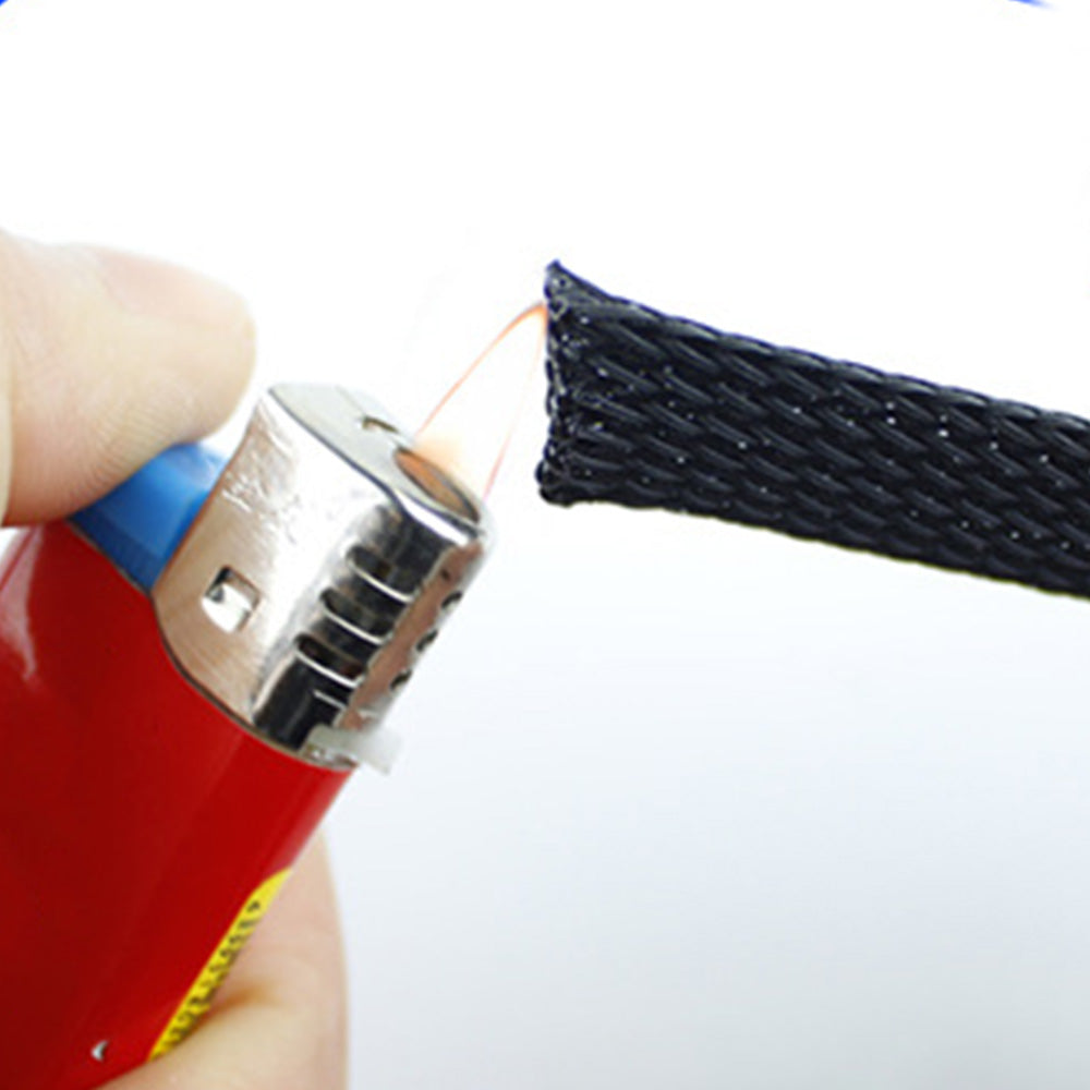 3PCS PET Braided Cable Sleeving Expandable Wire Sheathing for Cable Protection