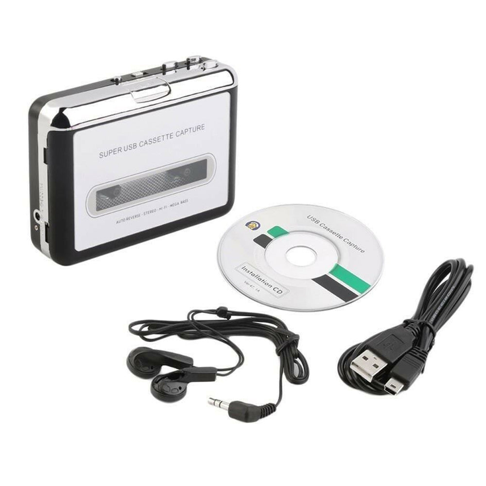 USB Cassette Tape Player Converter for MP3 Recording