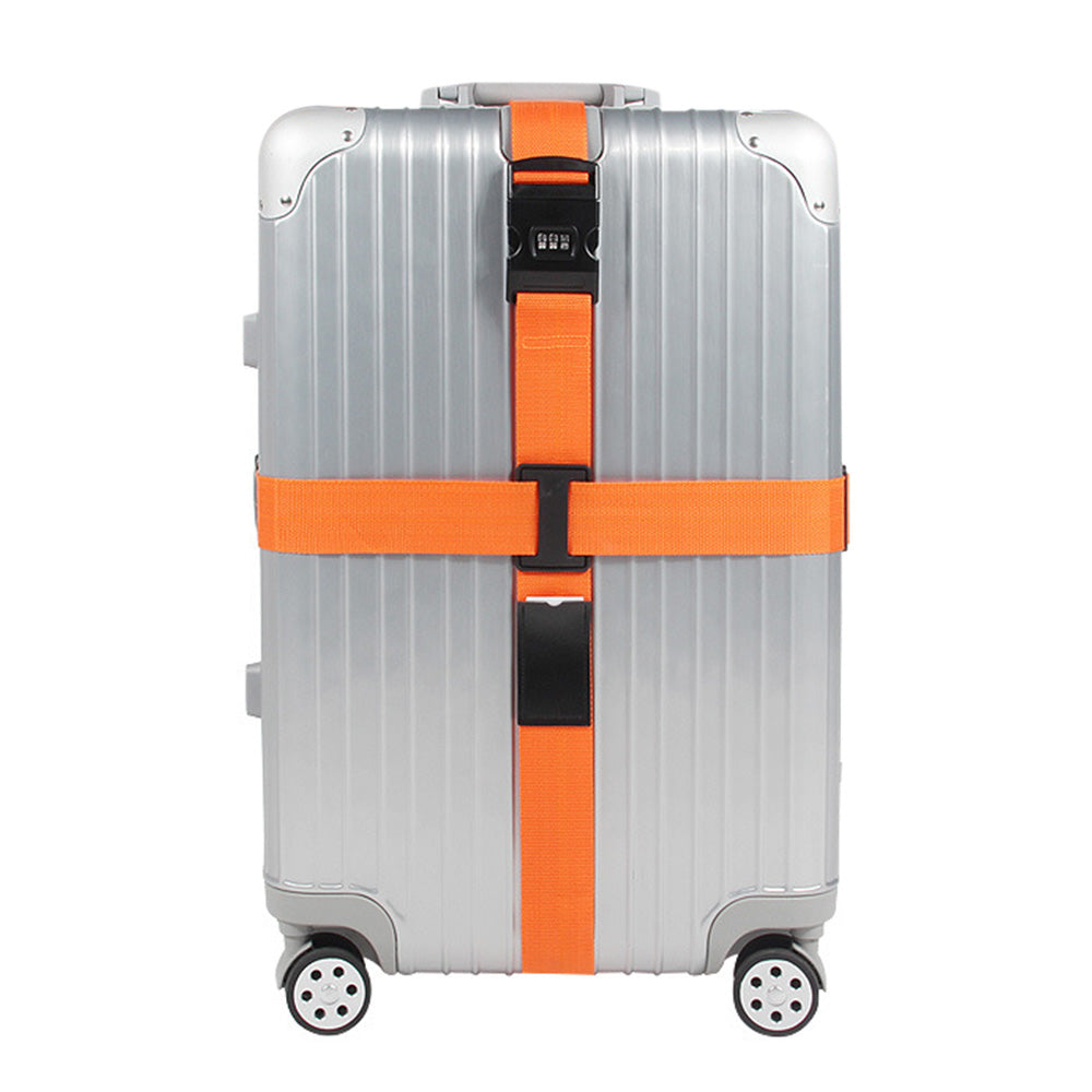 200cm Cross Packing Luggage Strap with Combination Lock for Suitcase
