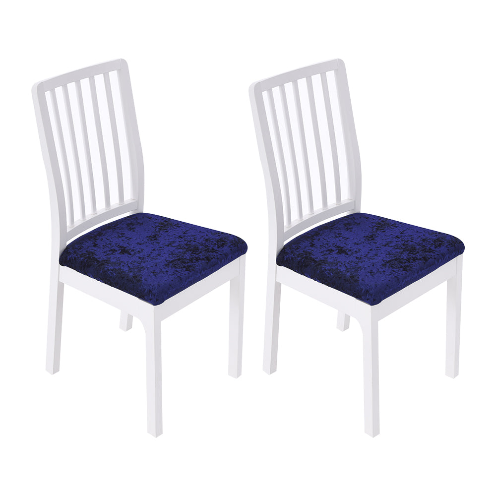 2Pcs Velvet Dining Chair Seat Covers Stretch Chair Seat Cushion Cover