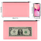2Pcs PU Leather Zipper Security Cash Bag