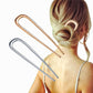 3Pc U-Shaped Double Prong Hair Pins Metal Hair Forks for Women Updos and Buns