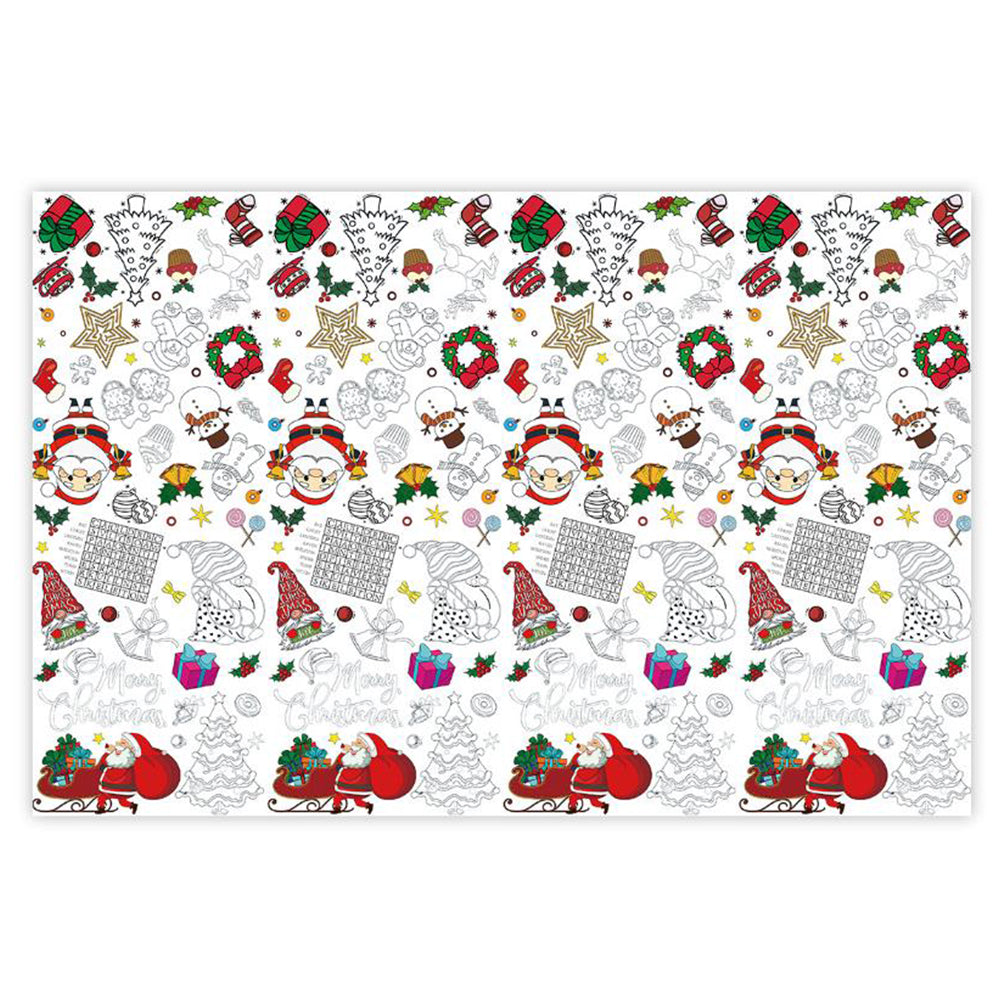 180x120CM Xmas Giant Coloring Poster Paper Coloring Tablecloth