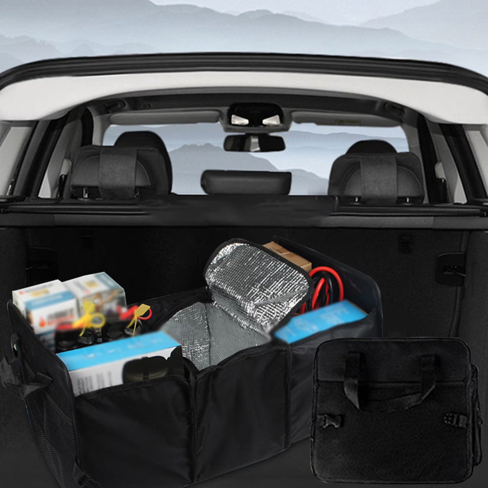 Car Storage Box Oxford Fabric Organizer Insulation Compartment Vehicle Storage Box