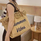 Women's Tassel Canvas Tote Bag