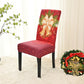 4Pcs Christmas Dining Chair Covers Stretch Washable Spandex Slipcovers for Holiday Decoration