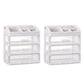 2Pcs Clear 3 Tiers Cosmetic Storage Drawers