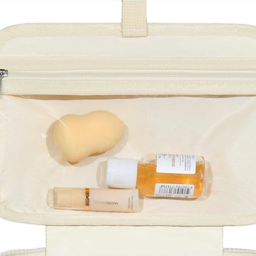 2Pcs Travel Toiletry Bag Jewelry Organizer Hanging Makeup Bag Trolley Belt
