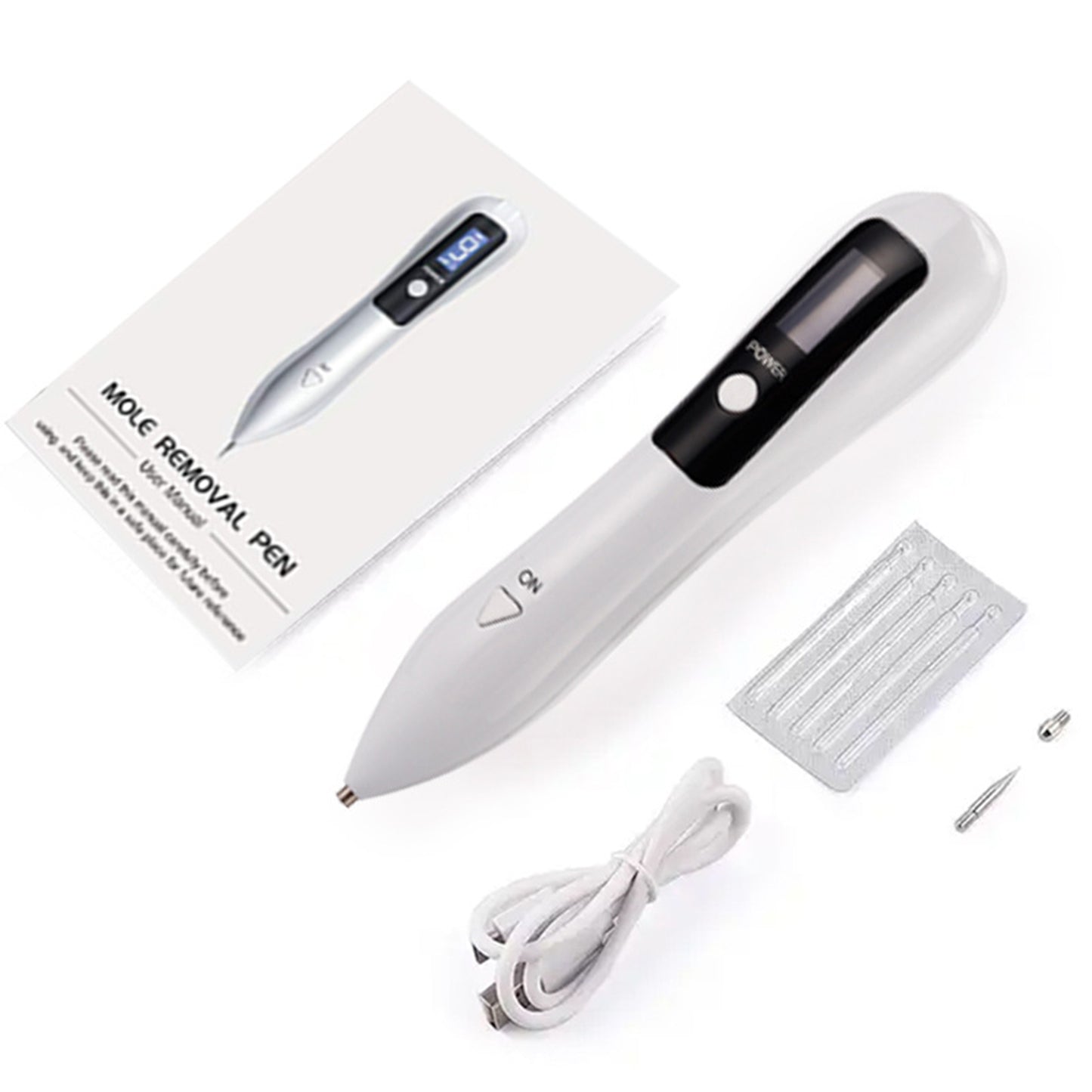 Rechargeable Nine Level Adjustable Skin Spot Removal Pen LCD Plasma Pen