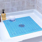 Large Non Slip Shower Mat with Drain Holes Square Shower Mat