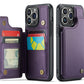 Wallet Case for iPhone 16 Pro Max iPhone16Pro Max 16Pro with Card Holder and RFID Blocking-Purple