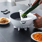 Multi Function Vegetable Cutter and Colander for Slicing Shredding Grating