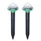 2Pcs Mole Repellent Solar Powered with Auto LED Lights for Mice Snakes Moles