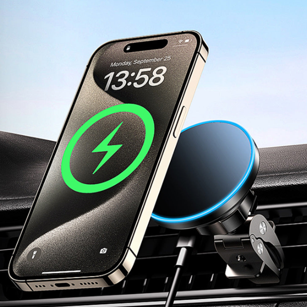Magsecurity Wireless Charger Car Mount Phone Holder for iPhone 12-16 Series