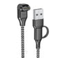 2 in 1 Charging Cable for Garmin Fenix Venu Forerunner USB A and C Ports