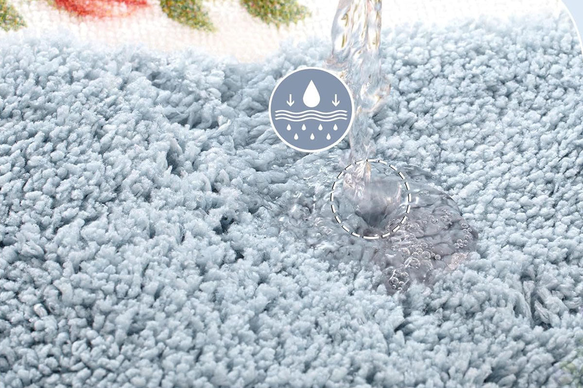 4Pcs Shaggy Mat Set Plush Bathroom Floor Mats Toilet Mat