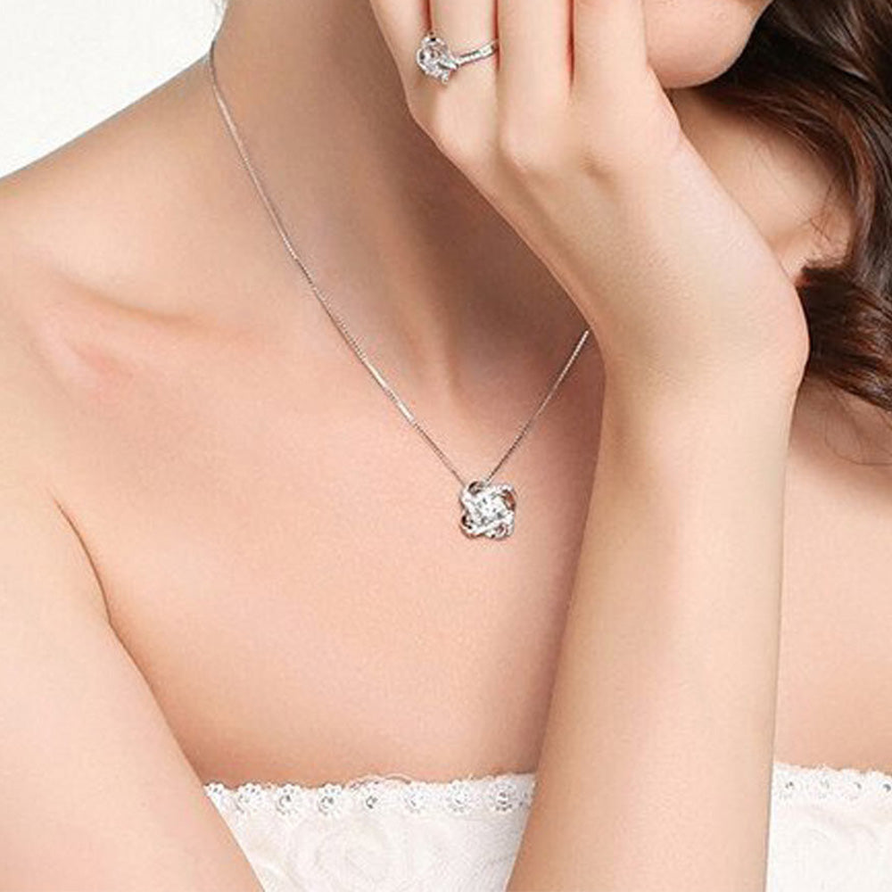 Eternal Preserved Rose Gift Box With Elegant Necklace for Mom Girlfriend Wife
