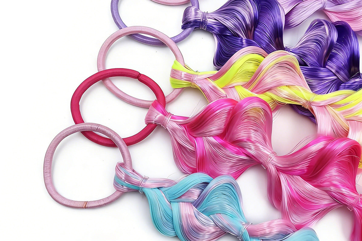 6pcs Girls Braided Hair Extensions Cute Ponytail Accessories for Daily Wear