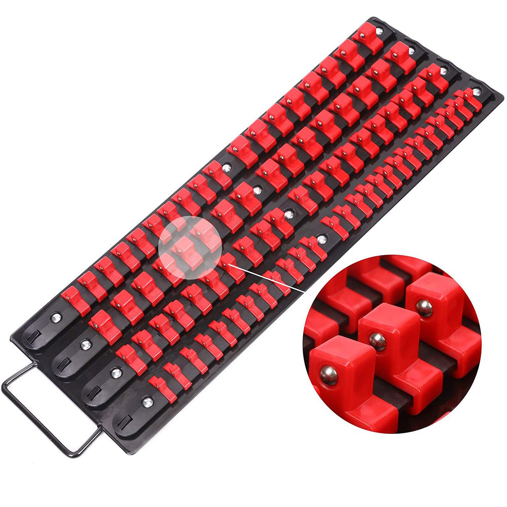 Portable Socket Organizer Tray Mixed Socket Rail Storage Set Heavy Duty Socket Organizer