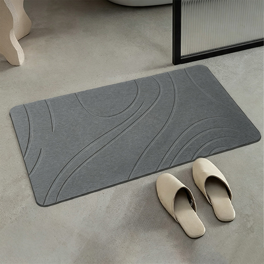 Non Slip Diatomaceous Earth Shower Mat Quick Drying Floor Mat for Bathroom Kitchen
