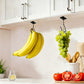 2Pcs Self Adhesive Foldable Banana Hook for Under Cabinet Metal Holder for Kitchen