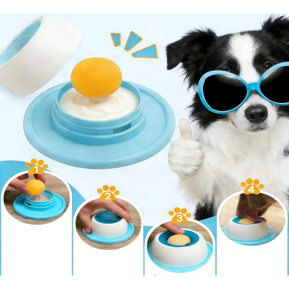 Dog Cat Licking Bowl Slow Feeder Bowls for Yogurt Liquid Treat