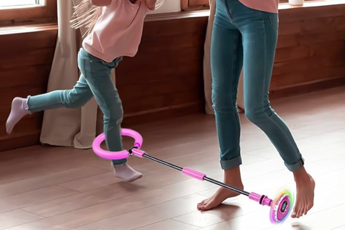 Ankle Skip Ball with Counter Flashing Light-Up Wheel for Kids Age 7 above and Aldults