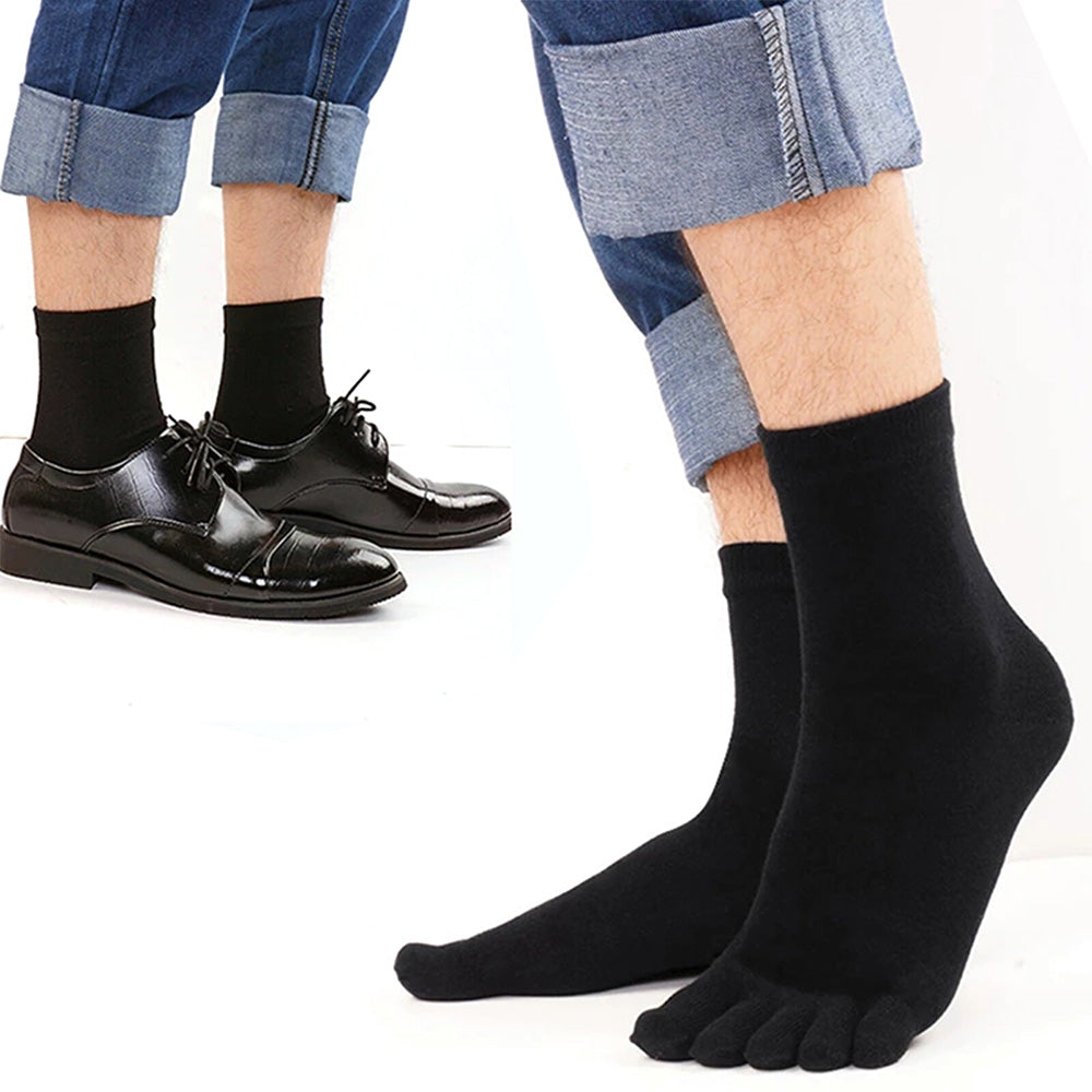 5 Pack Mens Breathable Five Toe Socks