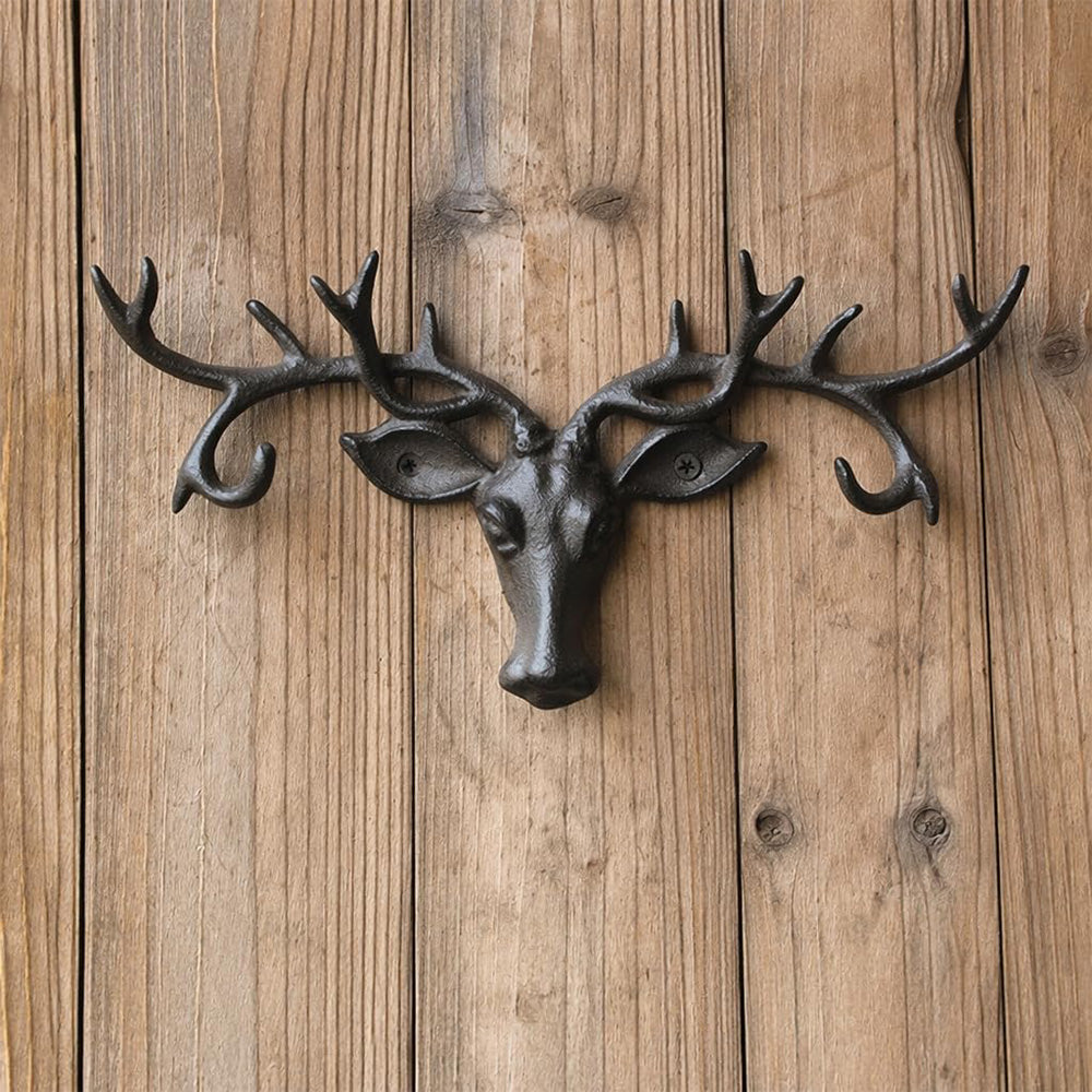 Cast Iron Animal Wall Hook for Coats Hats Keys Bags and Decor
