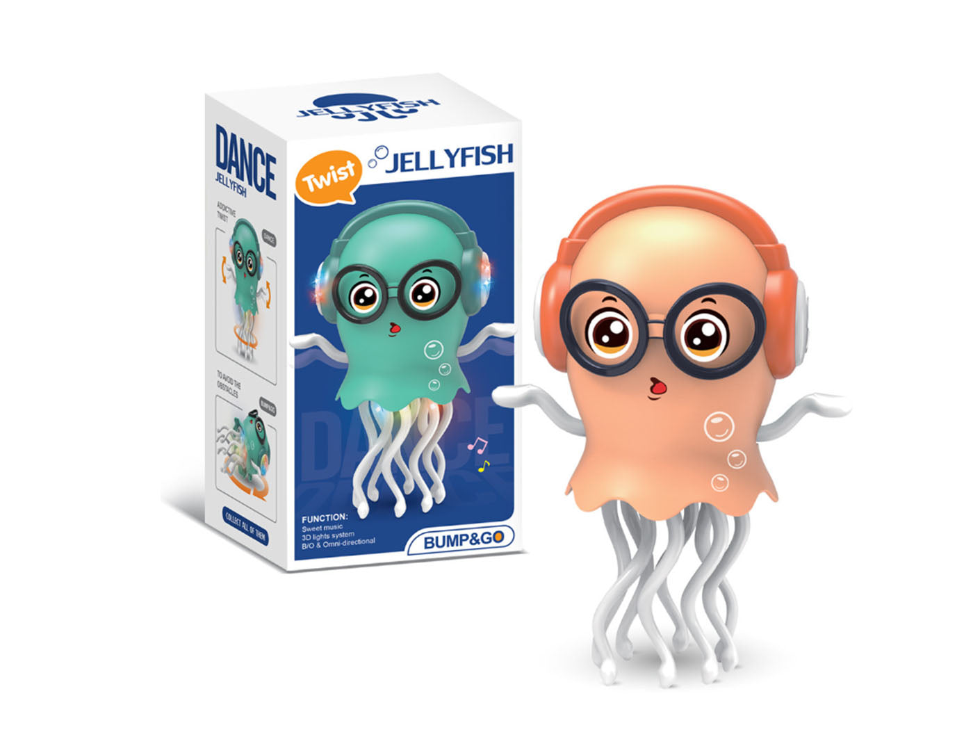 Dancing Jellyfish Toy Crawling Jellyfish  Dancer Tummy Time Music Toy
