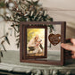 2Pcs Pet Rotating Wooden Photo Frame for 4x6-inch Photo