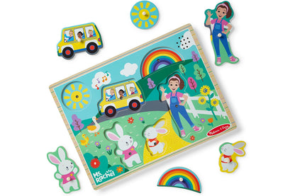 Ms. Rachel-Inspired Wooden Song Peg Puzzle Toy