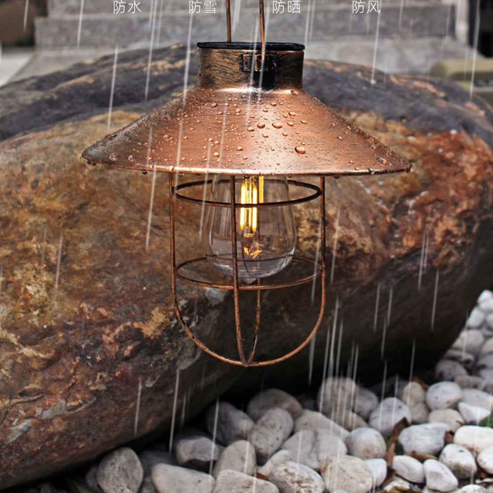 Solar Lantern Hanging Light LED Outdoor Waterproof Yard Patio Garden Decor Lamp
