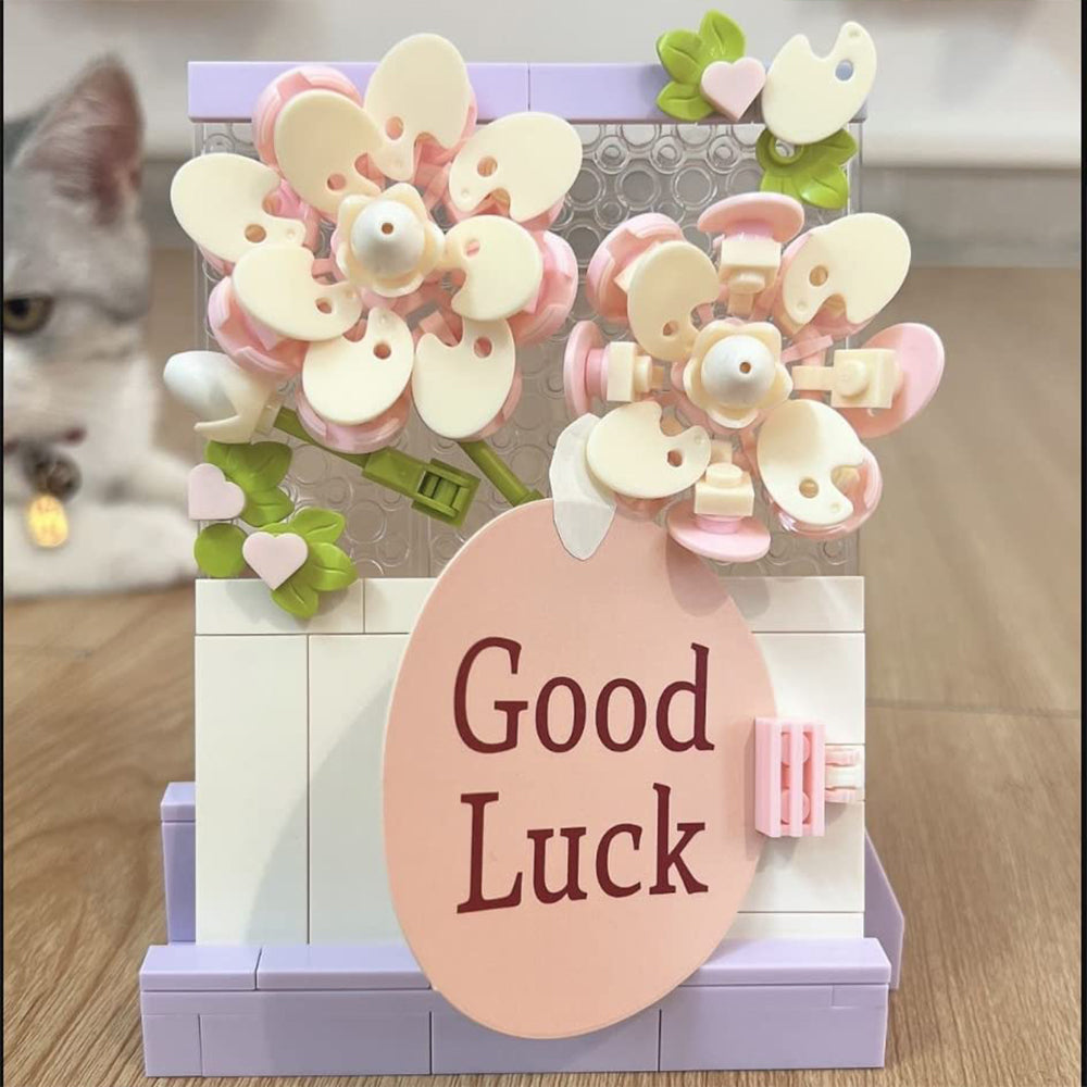 Artificial Flower Blocks Kids Building Toys Flowers Sticky Note Clip Folder