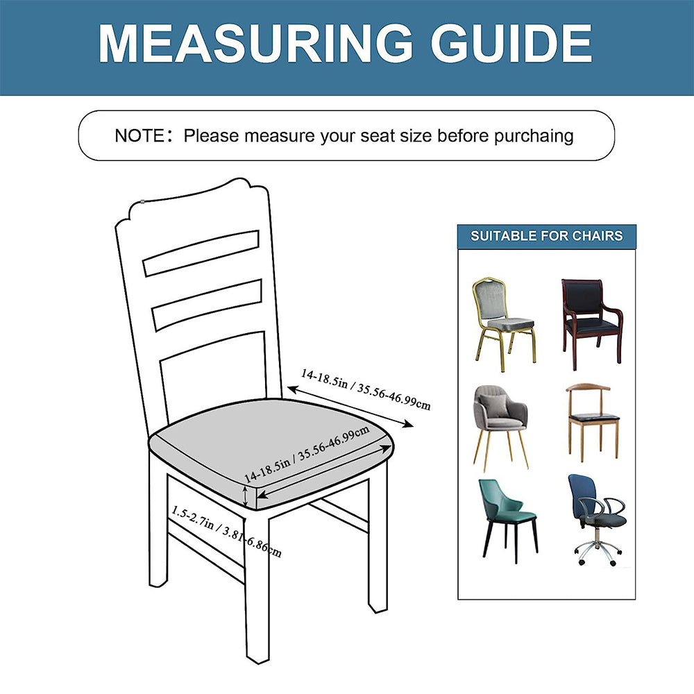 Water Resistant Stretchable Dining Chair Seat Covers