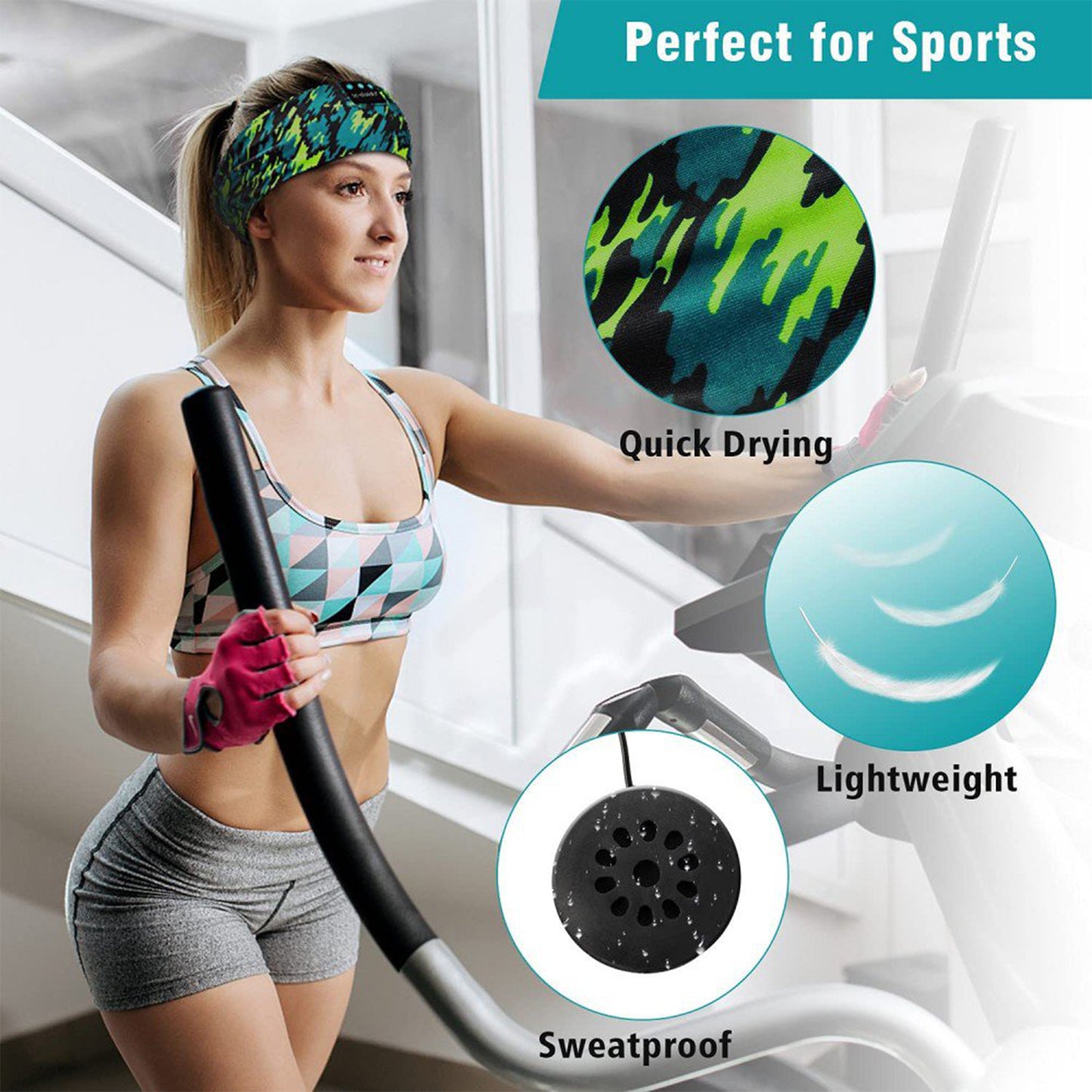 Wireless 5.2 Bluetooth Sleep Headband Headset Sports Headphones