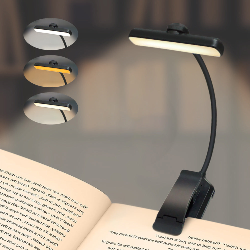 Rechargeable Flexible Goose Neck Clip-on 24 LEDs Eye Caring Book Light for Reading
