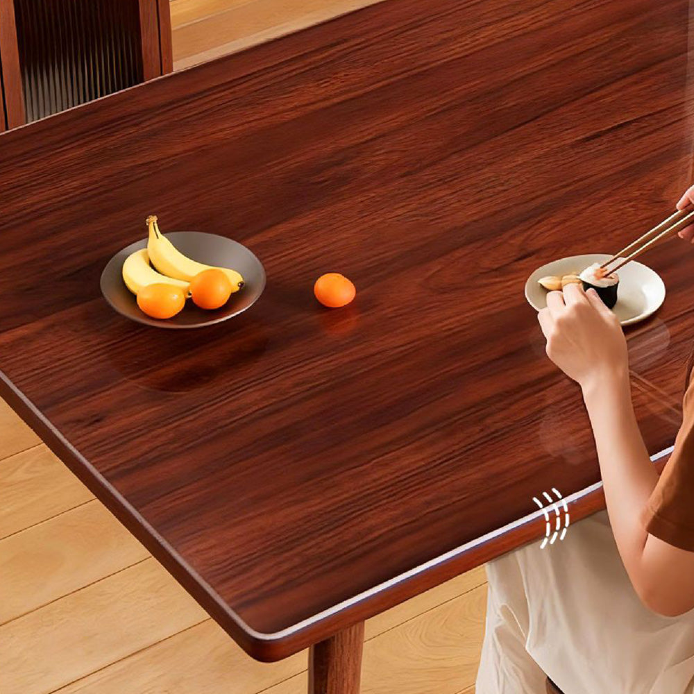 Clear PVC Tablecloth Protector Water-Resistant Oil-Proof Stain-Resistant Wipe Clean