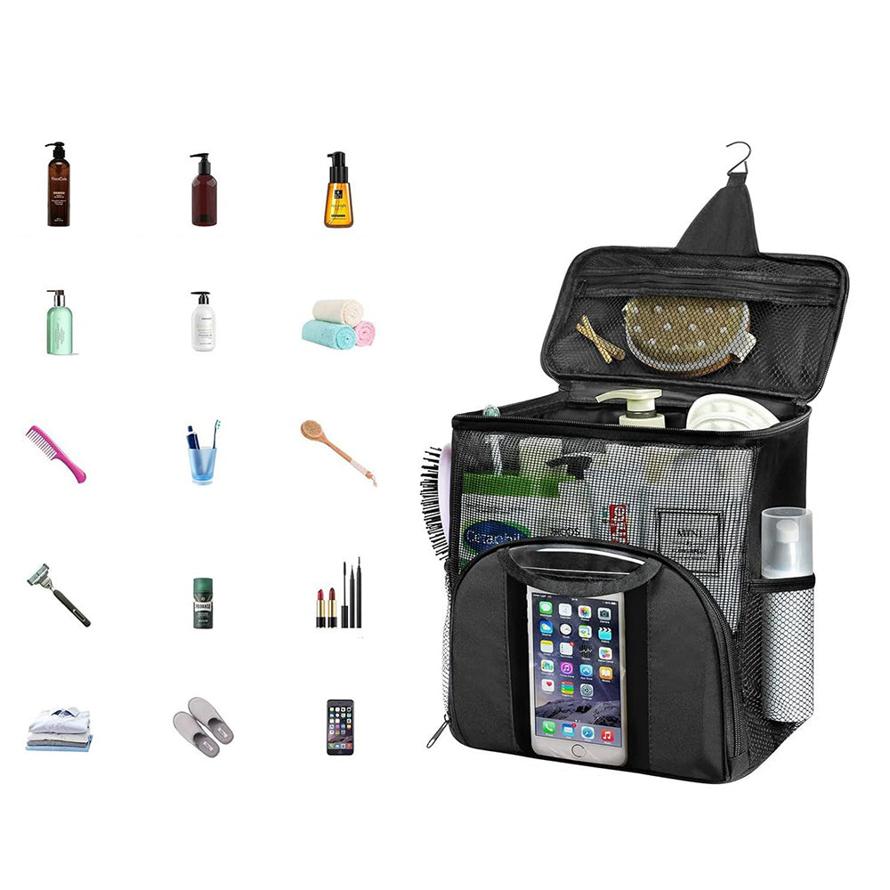 Portable Hanging Shower Tote Bags with Hook for Travel