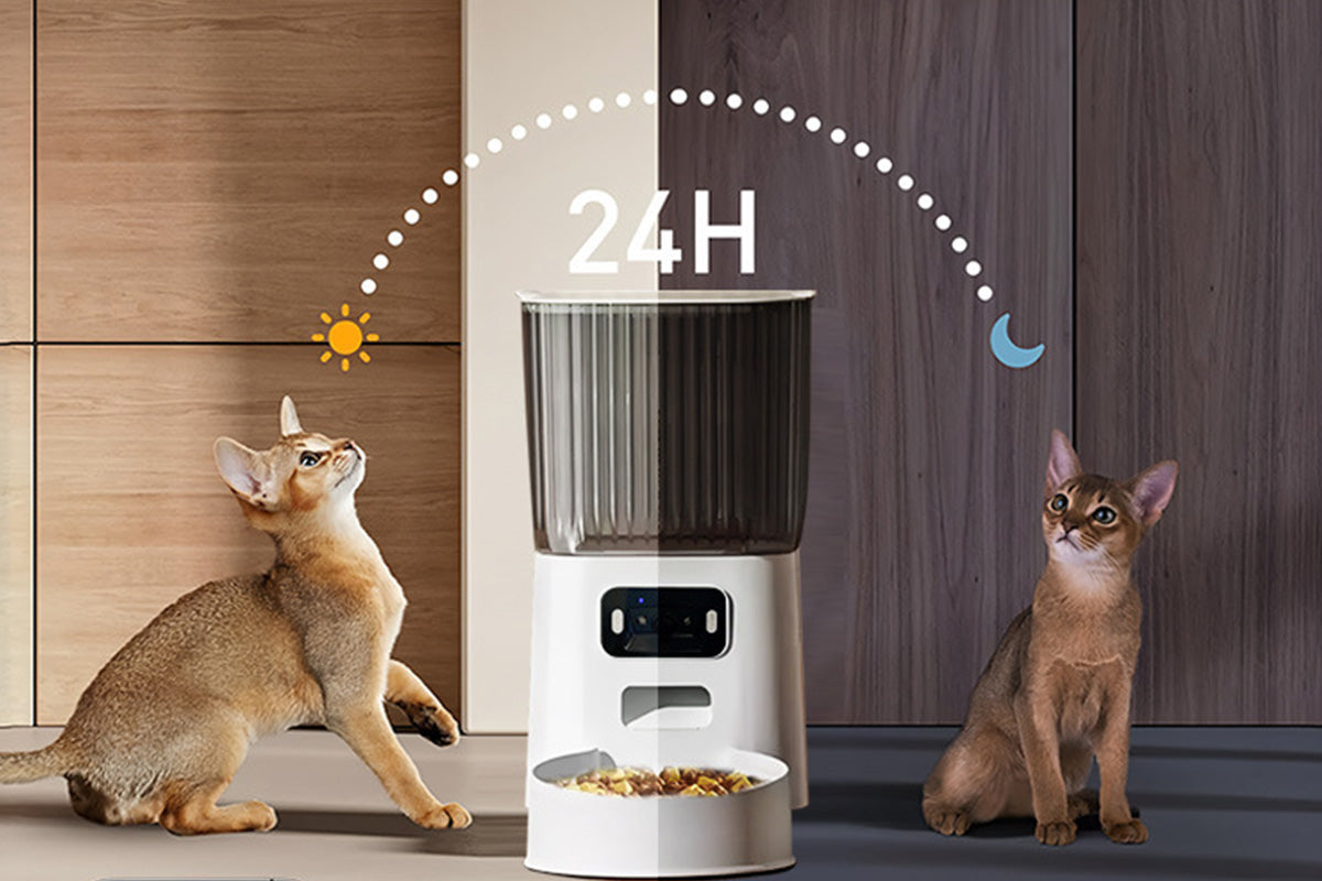5L Automatic Pet Feeder with Camera and Dual Band WiFi White