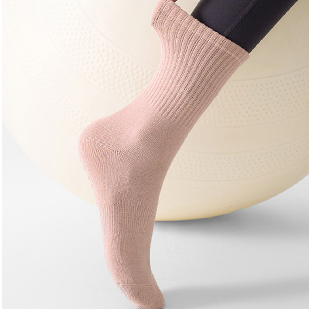 3 Pairs Yoga Socks Non Slip Grips Cushioned Anti Slip Pilates Barre Dance Socks