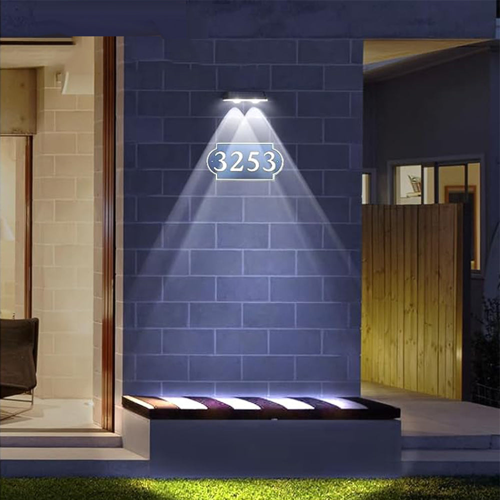 2Pcs LED Solar Powered Fence Lights Deck Door Wall Stair Step Outdoor Lamp