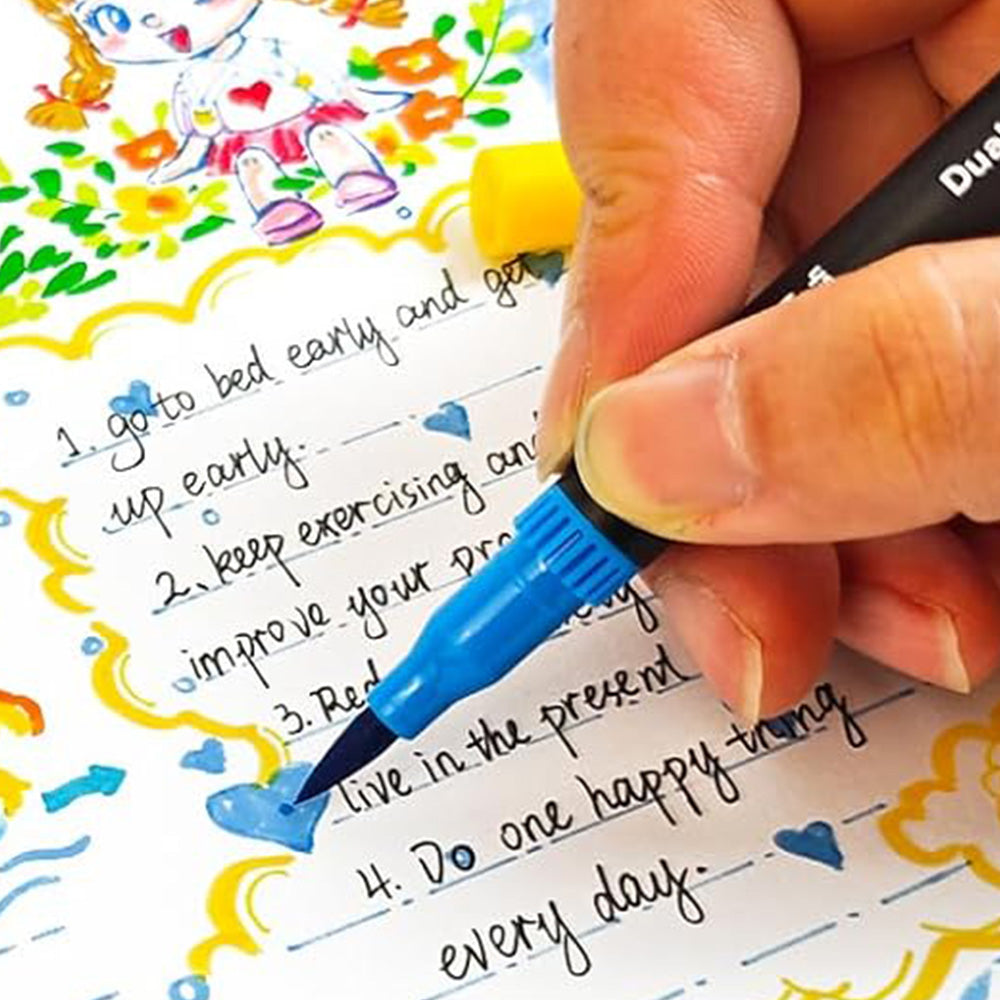 72 Colors Markers Dual Tip Markers Felt Tip For Adult Coloring Books