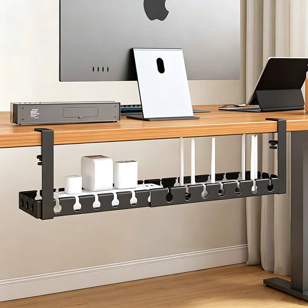 Expandable Under Desk Cable Management Tray Wire Storage Basket Rack