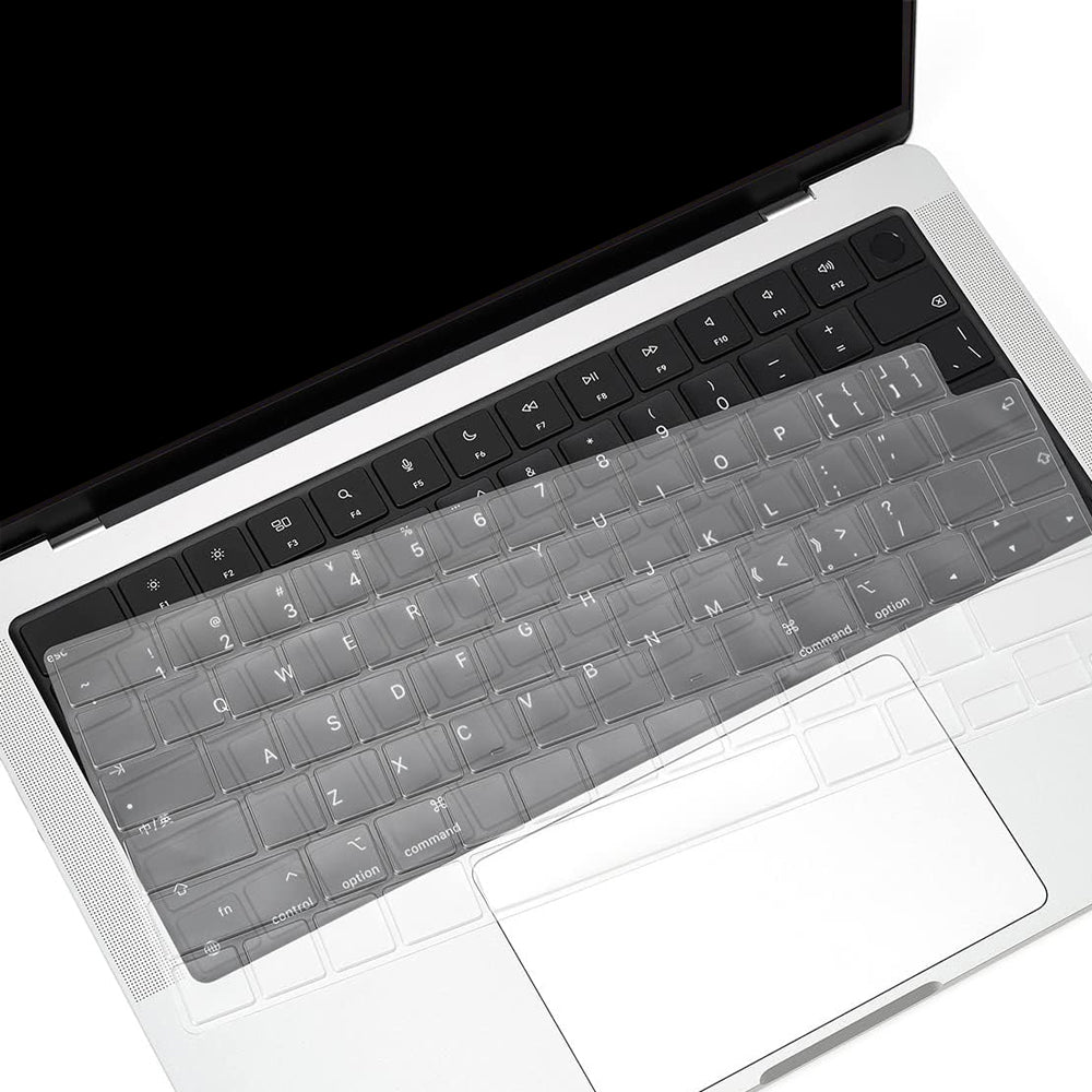 2Pcs Clear Silicone Keyboard Cover Skin for Apple Macbook Pro 14