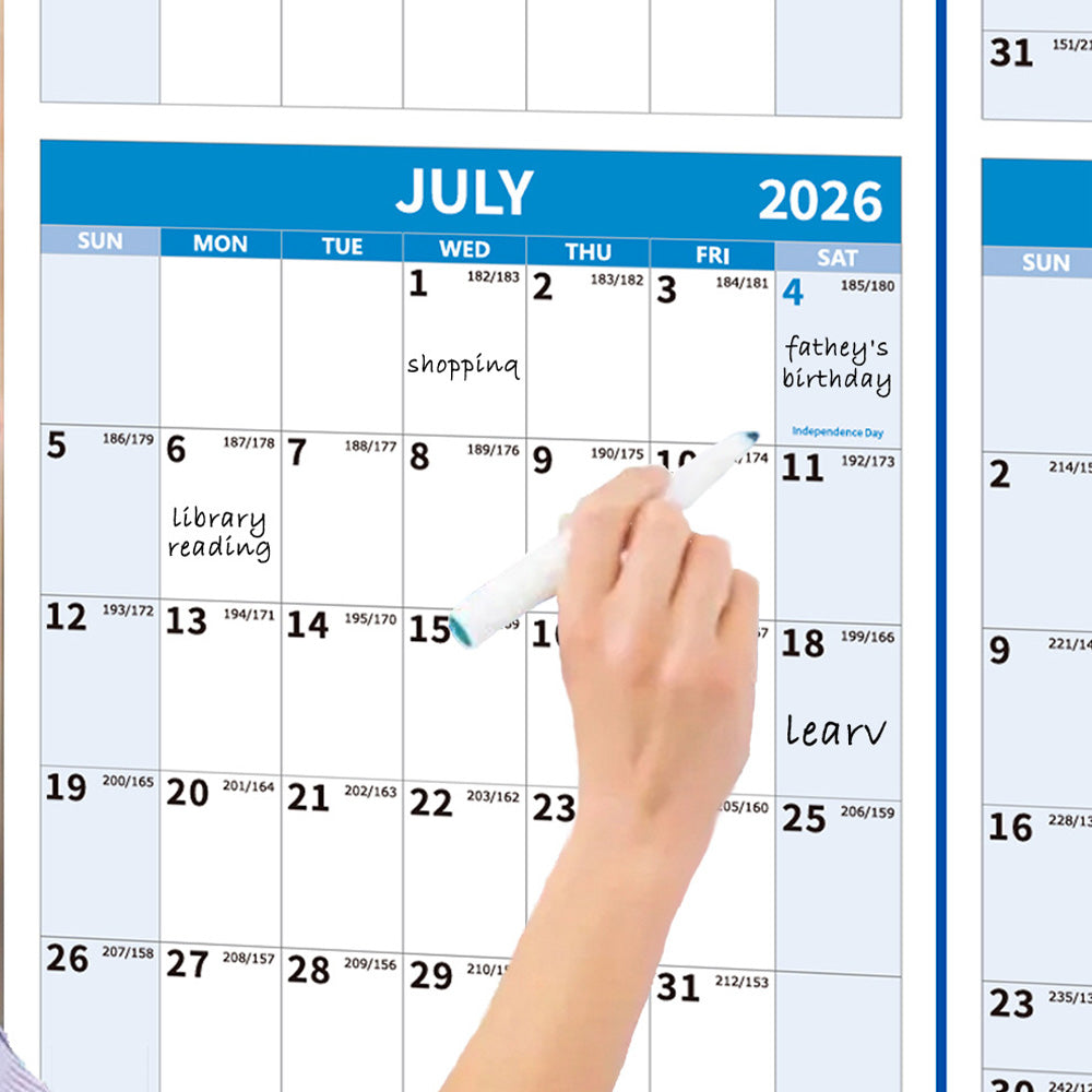 2026 Wall Calendar 12 Month Annual Yearly Wall Planner Horizontal and Vertical