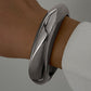 3Pcs Women Chunky Gold Bangle Bracelets Wide Wrist Cuff Stackable Fashion Jewelry Gift