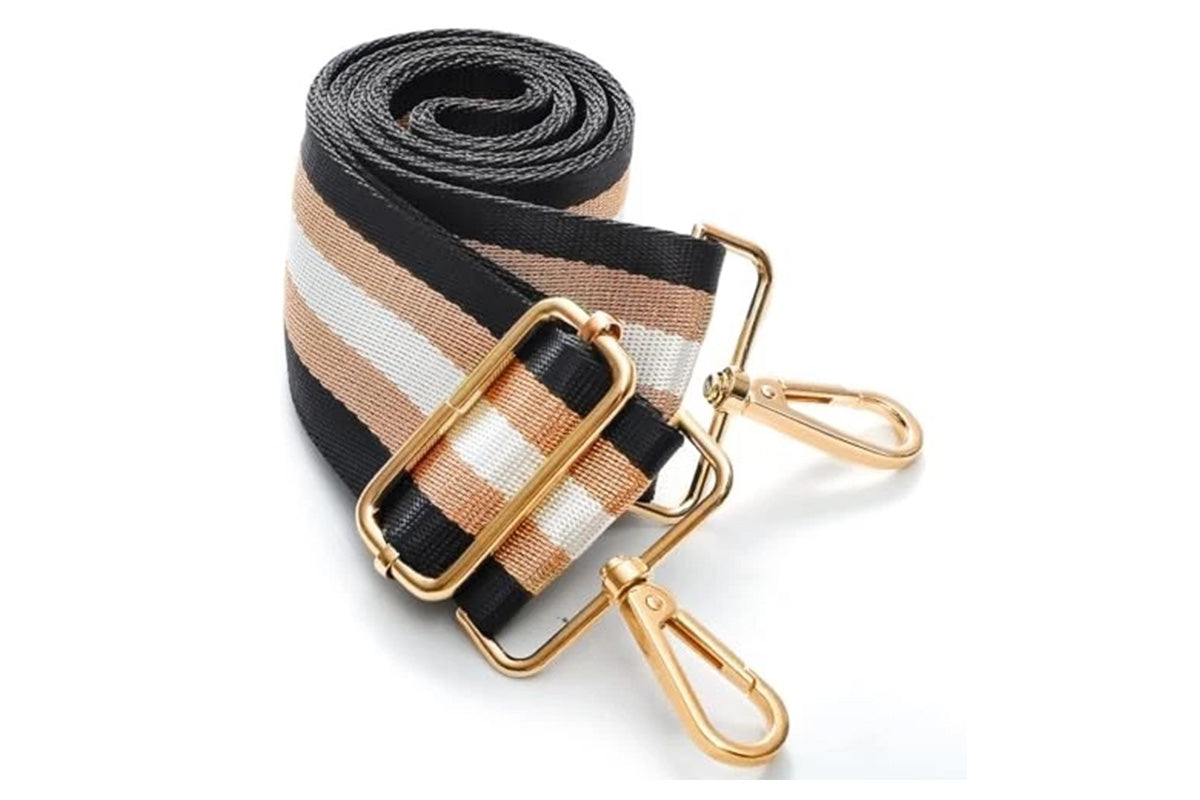 Adjustable Canvas Bag Strap with Metal Buckle for Crossbody Bag