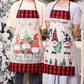 Christmas Kitchen Cooking Aprons Sleeveless Apron Funny Christmas Baking Apron-Stripes Hat