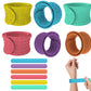 6 Pieces Sensory Textured Silicone Snap Bracelets Fidget Toys